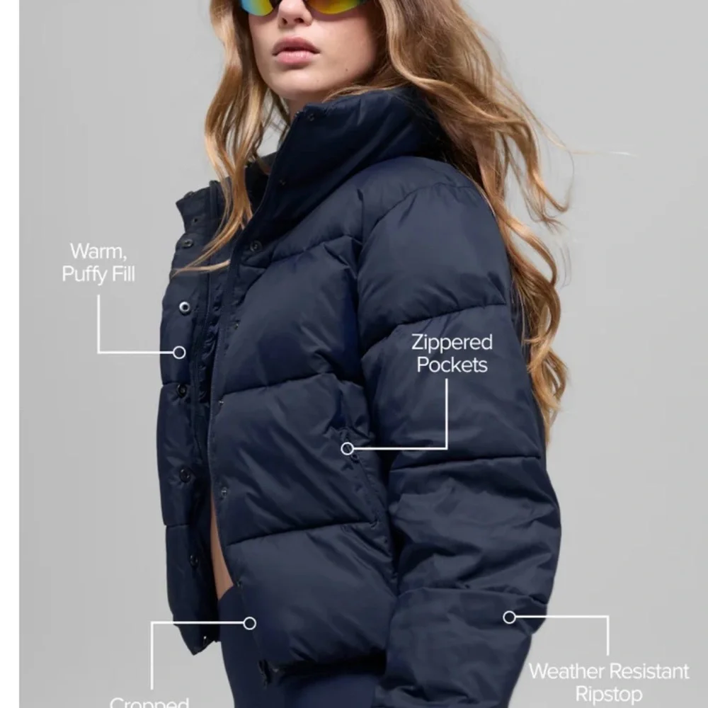 ALO Yoga Midnight Blue Puffer Jacket - Picture 2 of 5